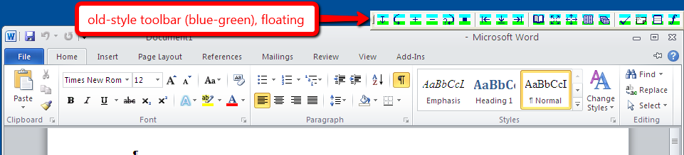 Word 2010 Wf5.61k old-style floating toolbar.png